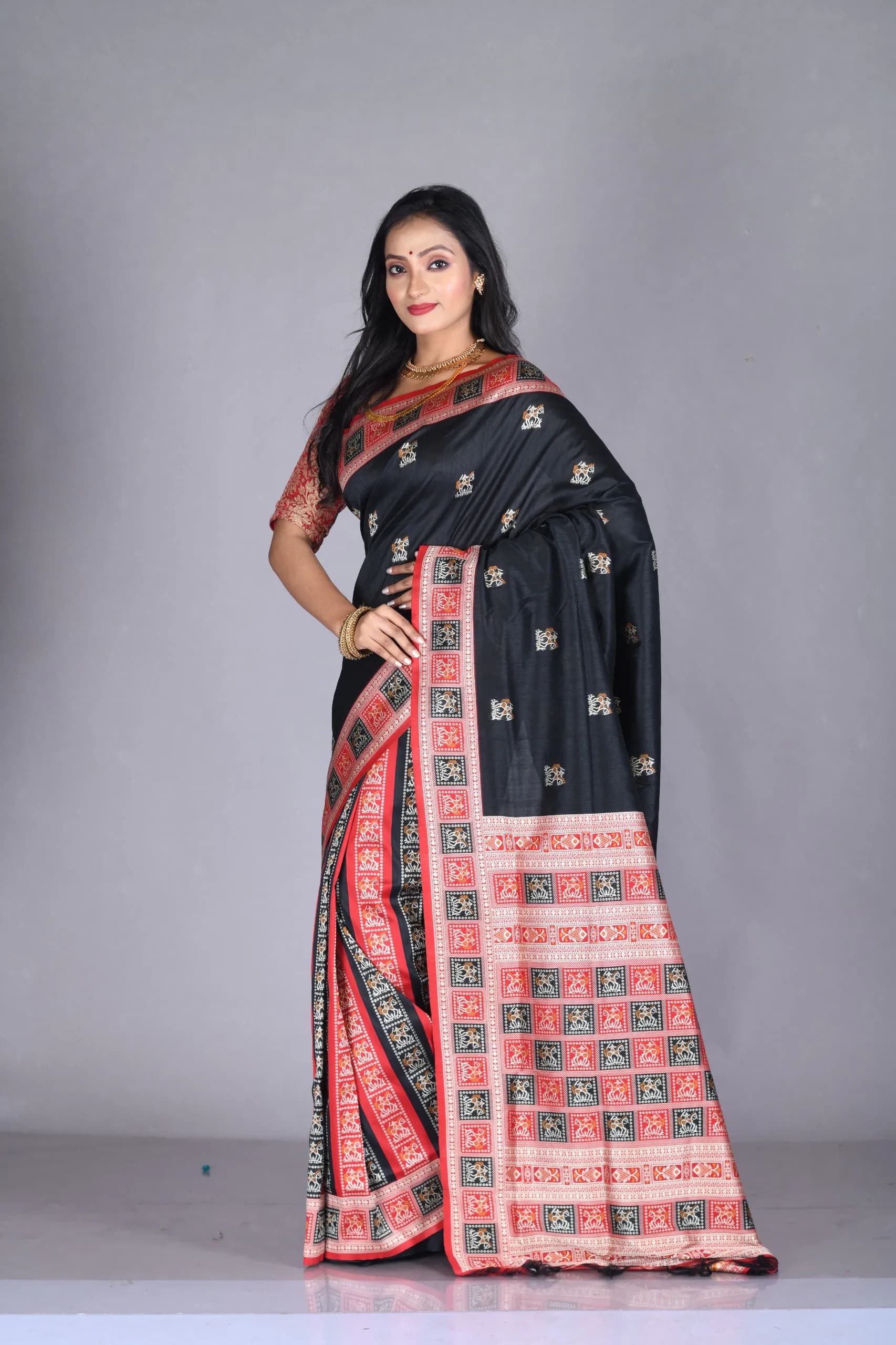 Bomkai Cotton & Silk Saree